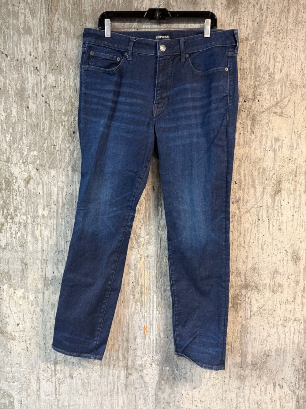 EXPRESS Men's Slim 4 Way Hyper Stretch Jeans Size 34X30 In Dark Blue